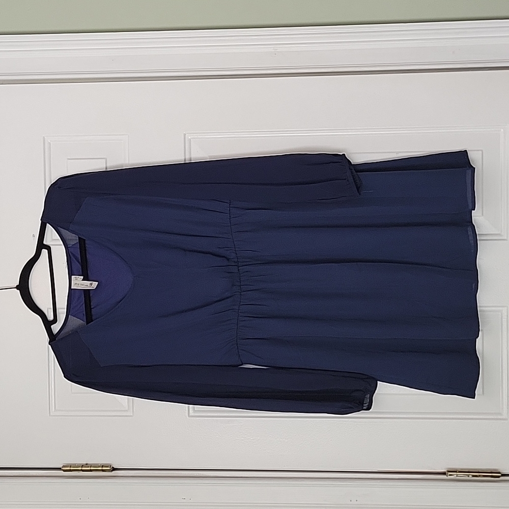 Pink Owl Navy Knee Length Dress